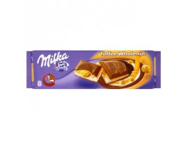 Milka молочный шоколад  с карамелью и целыми лесными орехами 300 г